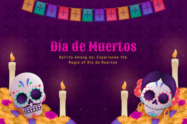 Vecteur gratuit contexte pour les vacances de dia de muertos