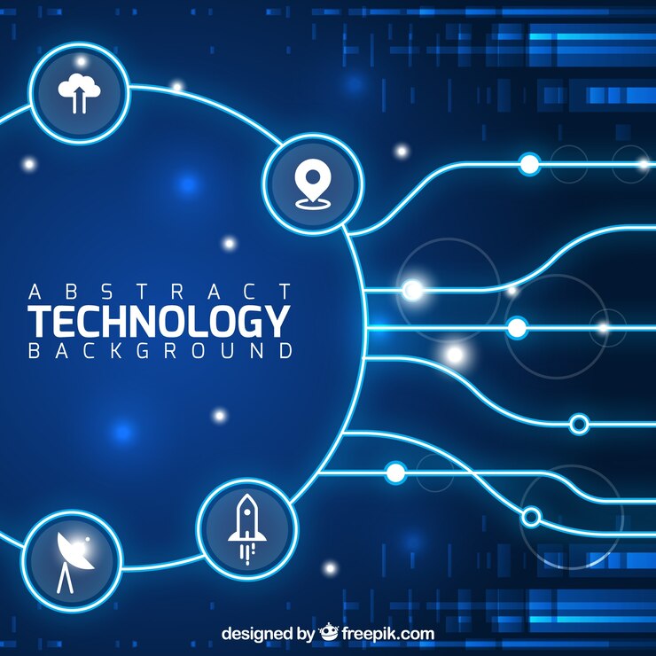 Vecteur gratuit contexte de la technologie dans un style abstrait