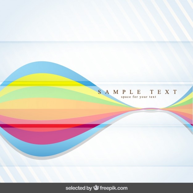 Vecteur gratuit contexte avec la vague colorée