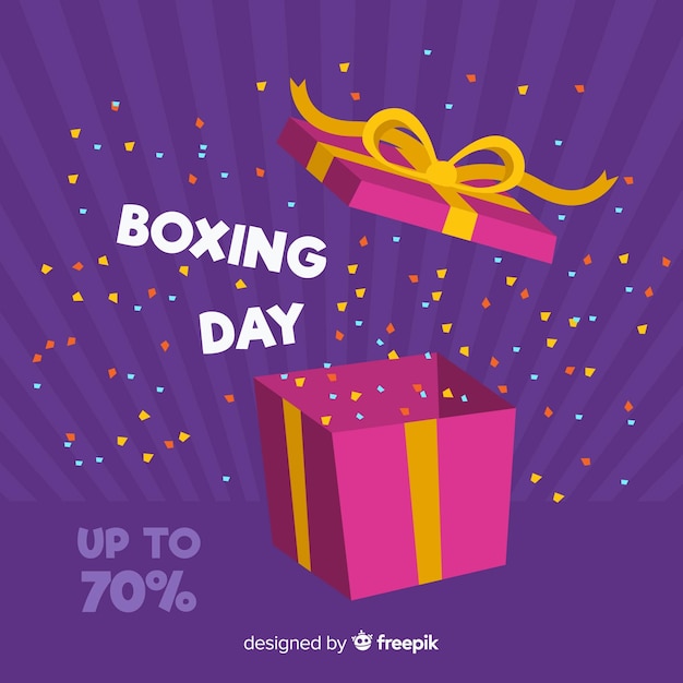 Vecteur gratuit contexte de vente boxing day