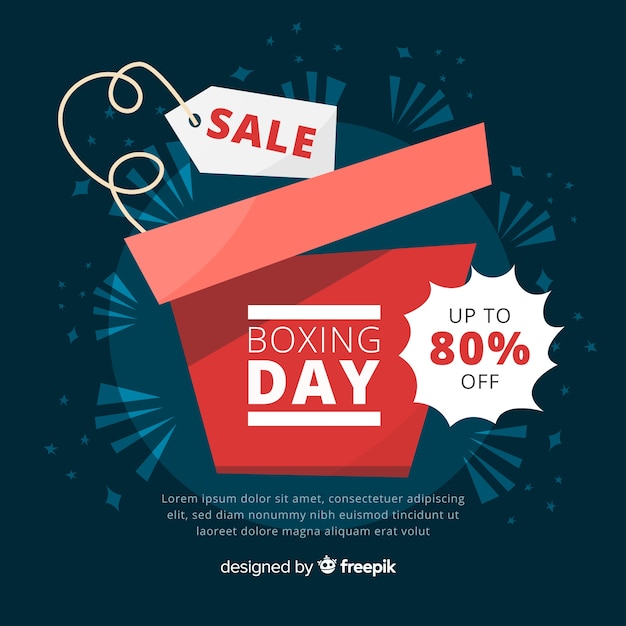 Vecteur gratuit contexte de vente boxing day