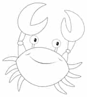 Vecteur gratuit contour animal pour petit crabe