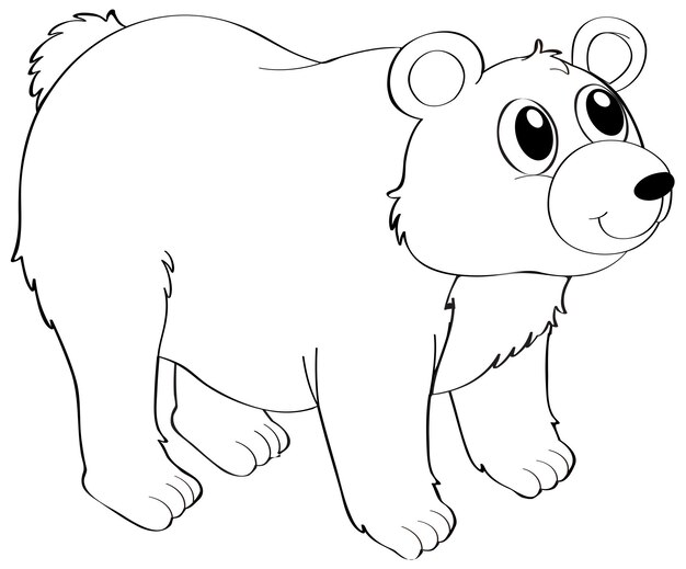 Contour des animaux pour l'ours grizzli