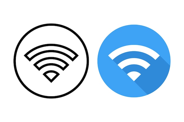 Le Contour Du Wi-fi Et Les Cercles Plats