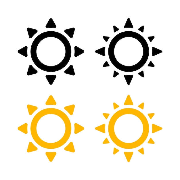 Le contour des soleils noir et jaune
