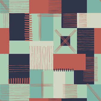 Contrôle vectoriel blocage des couleurs et illustration d'art en ligne motif de répétition sans couture textile de tissu de mode