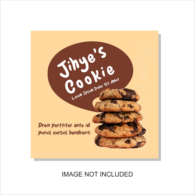 Vecteur gratuit cookies media social post template