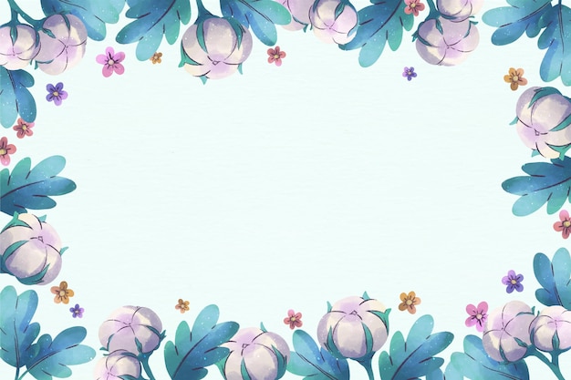 Copiez L'espace Fond Floral Bleu Pastel