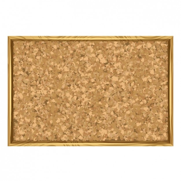 Cork board avec cadre en bois