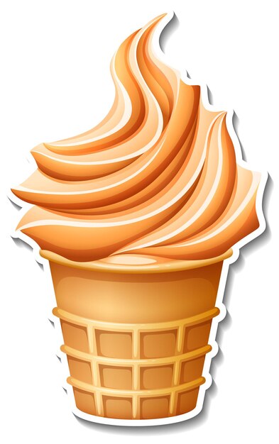 Cornet de glace à l'orange