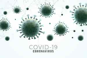 Vecteur gratuit le coronavirus covid 19 se propage avec des cellules virales