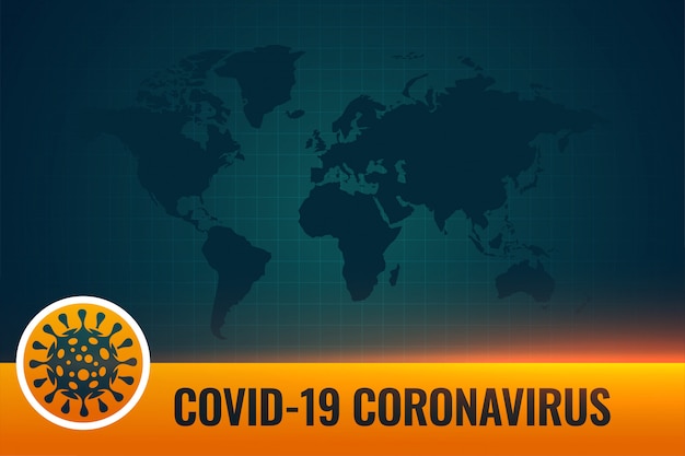 Vecteur gratuit coronavirus covid19 troisième tiers inférieur avec espace de texte