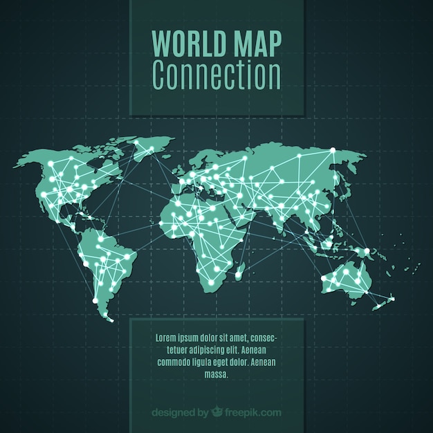 Vecteur gratuit correspondance de la carte du monde