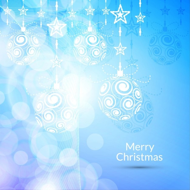 Couleur Bleue Merry Christmas Background