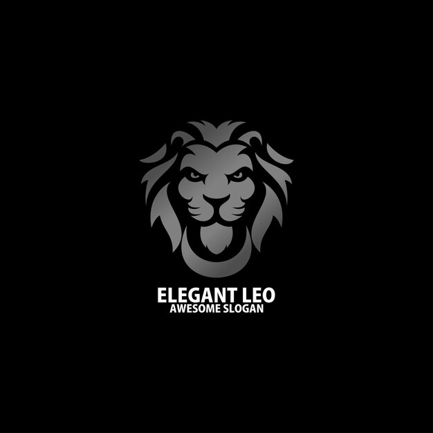 Couleur dégradée de conception de logo leo élégant