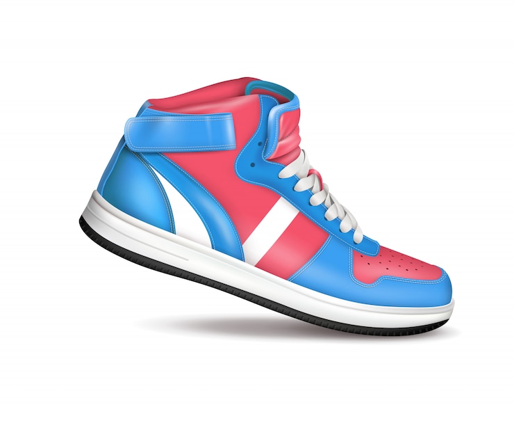 Vecteur gratuit couleur sport sneaker