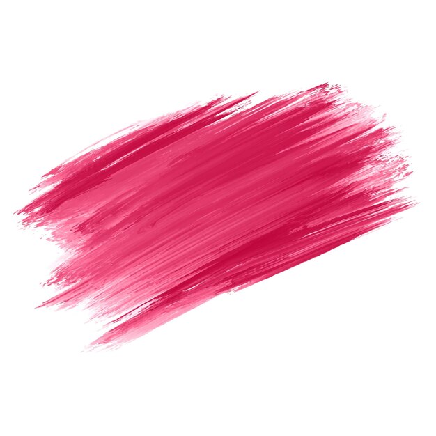 Un coup de pinceau d'aquarelle rose abstrait sur fond blanc
