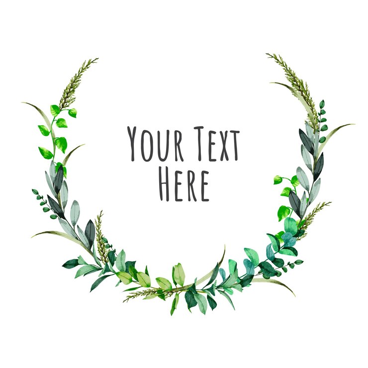 Vecteur gratuit couronne de cadre floral