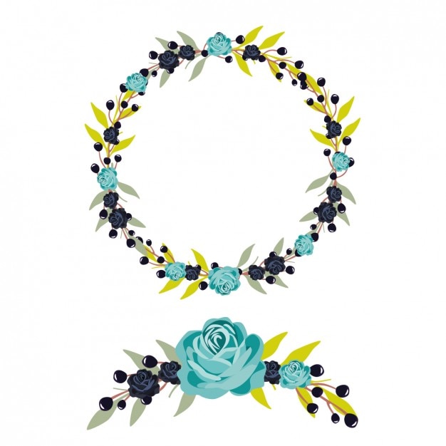 Couronne Florale Un Design Ornement