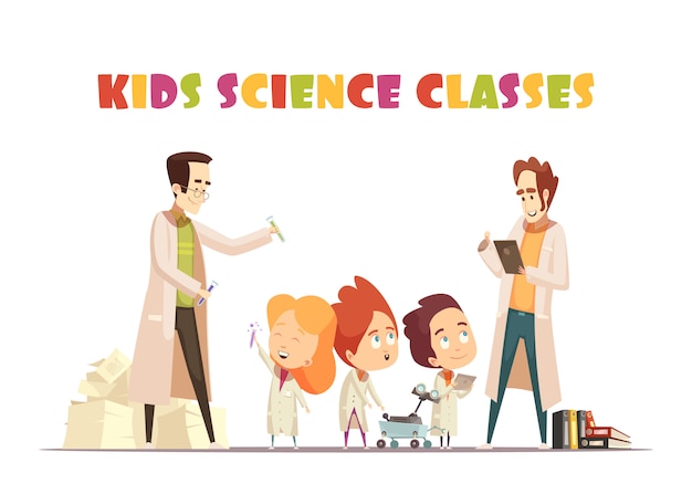 Vecteur gratuit cours de science pour enfants