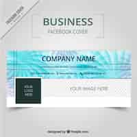 Vecteur gratuit couverture business facebook dans le style abstrait