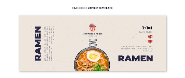 Couverture Facebook Alimentaire Design Plat