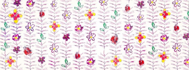 Couverture de facebook dans un style floral peints à la main