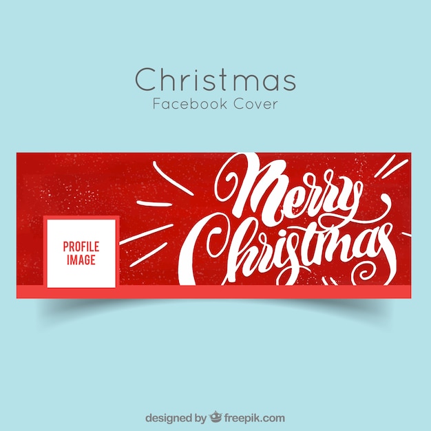 Couverture Facebook De Noël Vecteur Gratuite