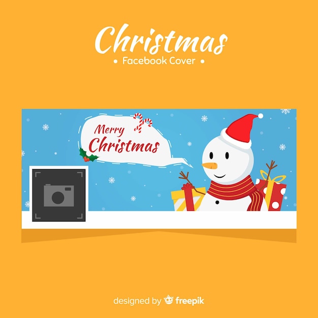 Couverture Facebook De Noël Vecteur Gratuite