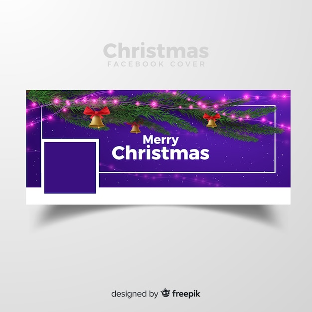 Couverture Facebook De Noël Vecteur Gratuite