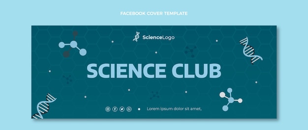 Vecteur gratuit couverture facebook science plate