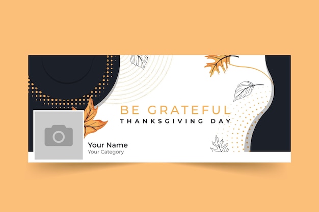 Vecteur gratuit couverture facebook de thanksgiving