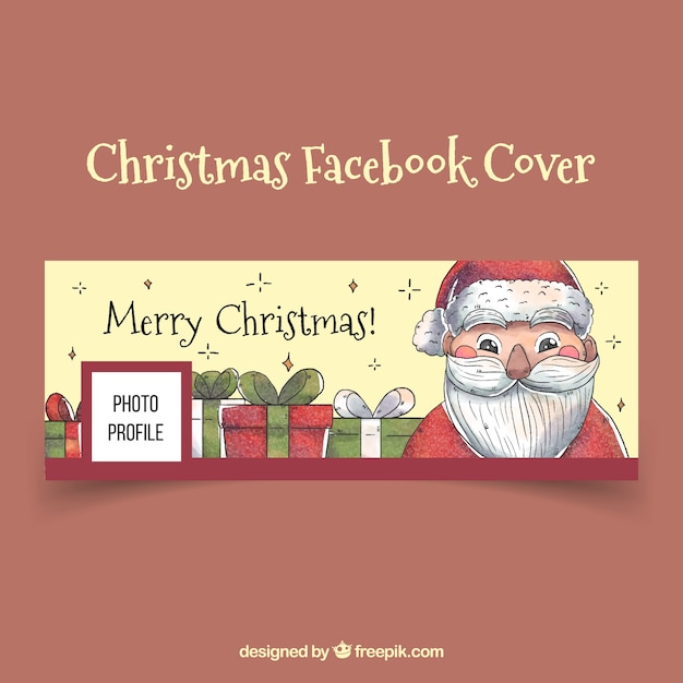 Couverture Facebook Vintage Avec Le Père Noël