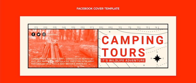 Couverture Facebook De Voyage Design Plat