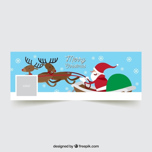 Couverture Plate Facebook Avec Le Père Noël