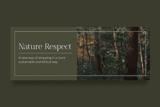 Vecteur gratuit couverture de profil facebook forêt nature minimaliste