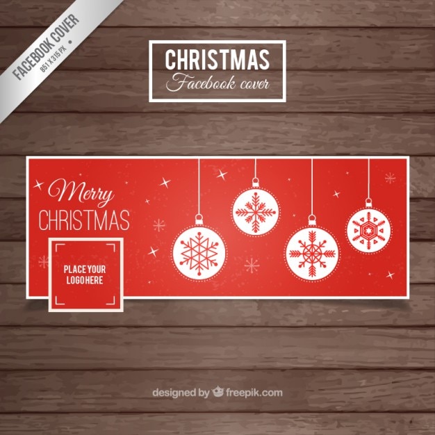 Vecteur gratuit couverture rouge de noël pour facebook