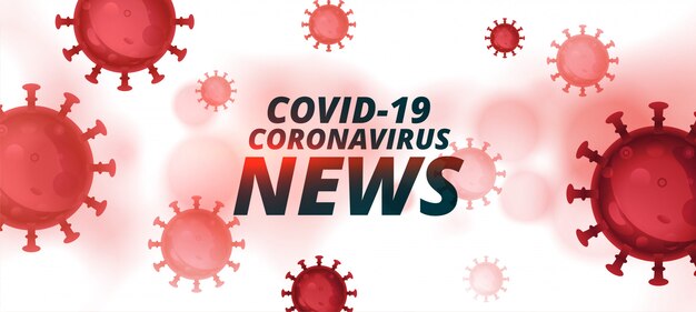 Covid-19 Coronavirus Dernières nouvelles et mises à jour de la conception de la bannière