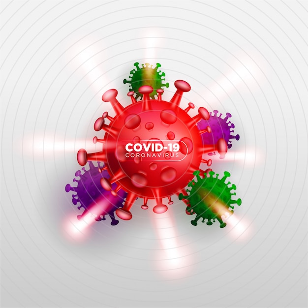 Covid Coronavirus En Concept D'illustration 3d Réel Pour Décrire Une Attaque De Virus Corona