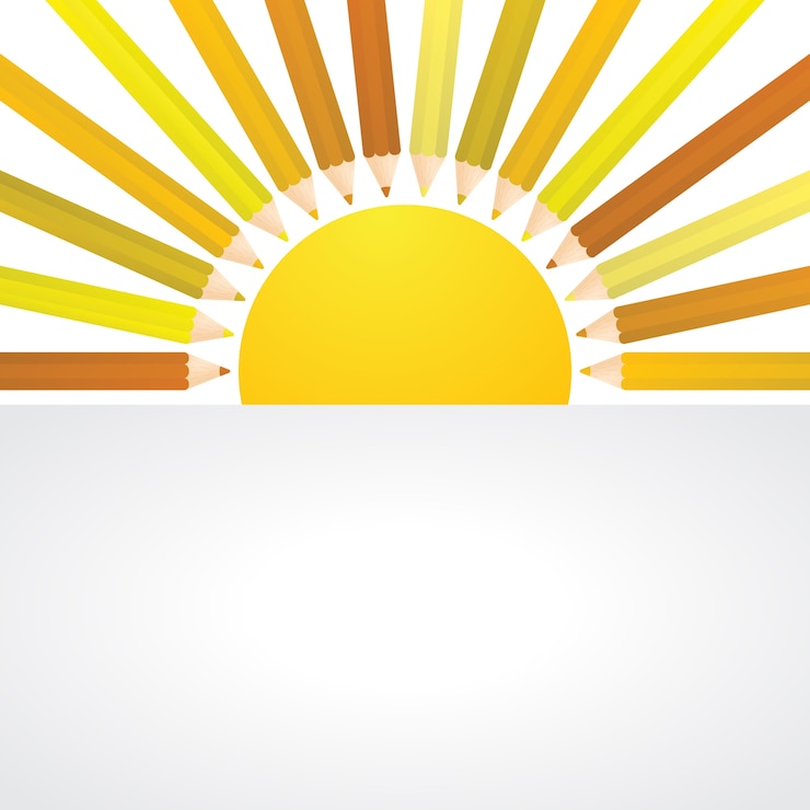 Vecteur gratuit crayons de couleur illustration