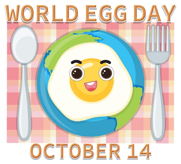Vecteur gratuit création de bannière ou de logo pour la journée mondiale des œufs