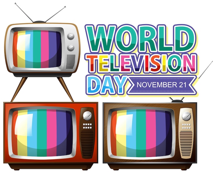 Vecteur gratuit création du logo de la journée mondiale de la télévision