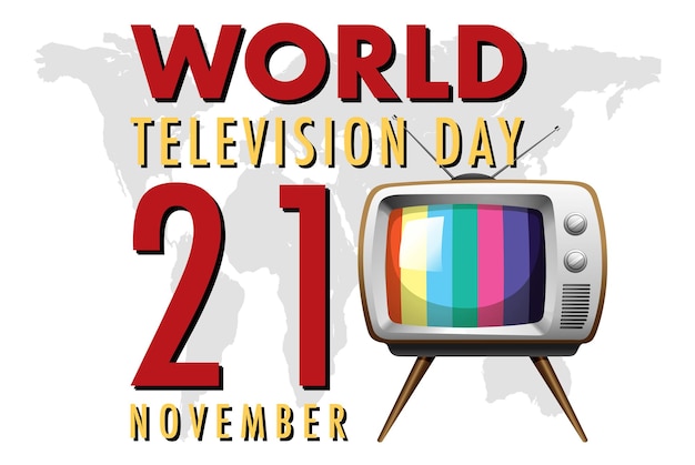 Vecteur gratuit création du logo de la journée mondiale de la télévision