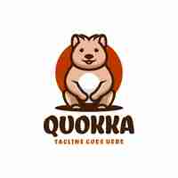 Vecteur gratuit création du logo de la mascotte quokka