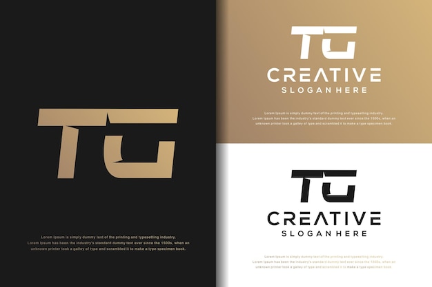 Création de logo abstrait monogramme lettre tg