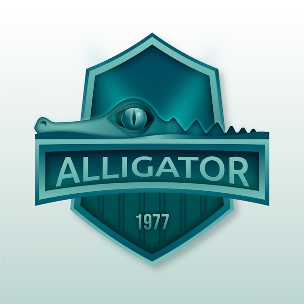 Création de logo alligator dégradé