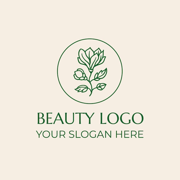Vecteur gratuit création de logo beauté florale sa