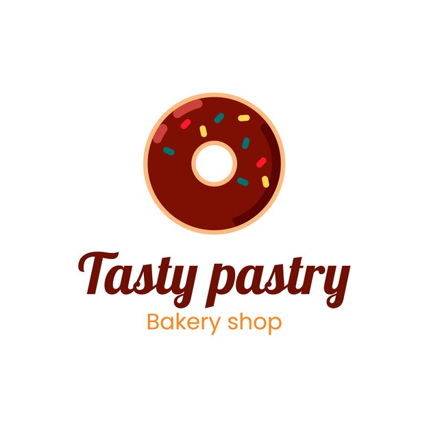 Création de logo de boulangerie design plat
