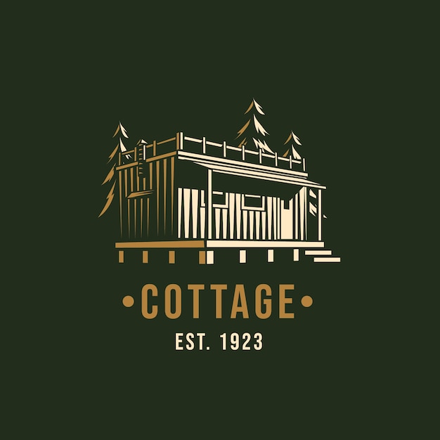 Création de logo de chalet dessiné à la main