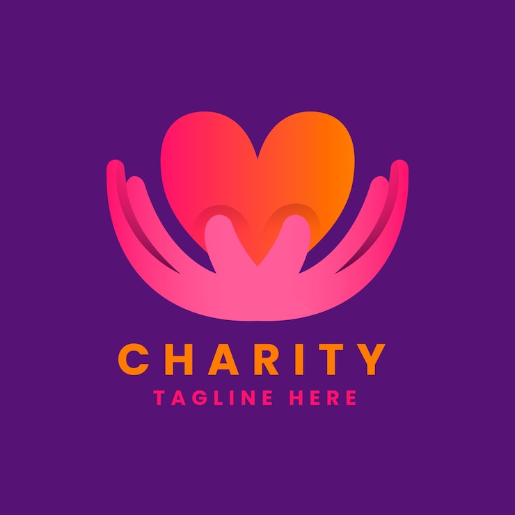 Vecteur gratuit création de logo coeur main